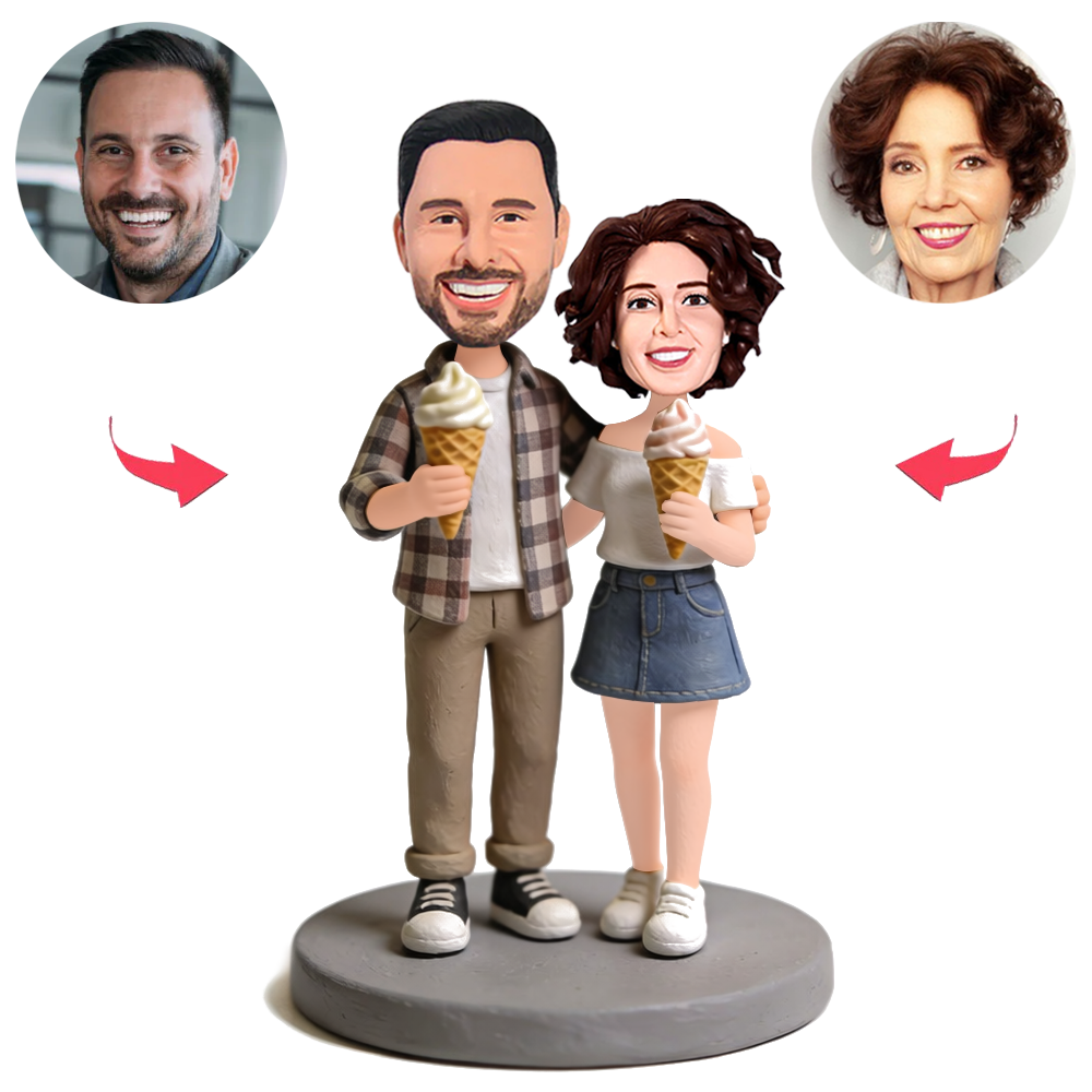 Ice Cream Couple Custom Bobbleheads