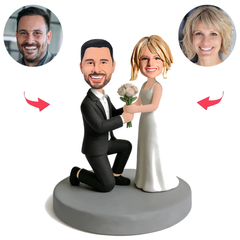 Lovers Propose Custom Bobbleheads