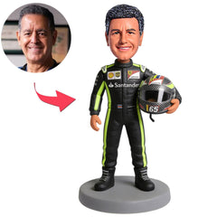 Black And Green Racing Suit NASCAR Custom Bobbleheads