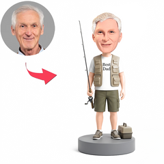 Fisherman Dad Male Custom Bobbleheads