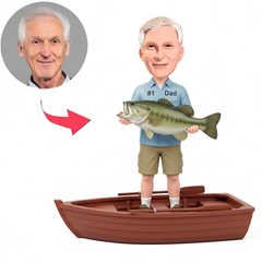 Outdoor Fishing Dad Male Custom Bobbleheads