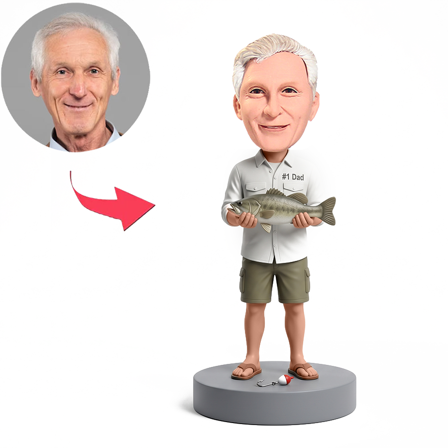 Fishing Trip Dad Male Custom Bobbleheads