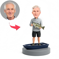 Lake Fishing Dad Male Custom Bobbleheads