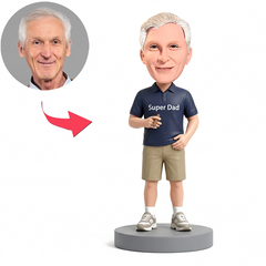 Super Dad Holding Cigar Male Custom Bobbleheads