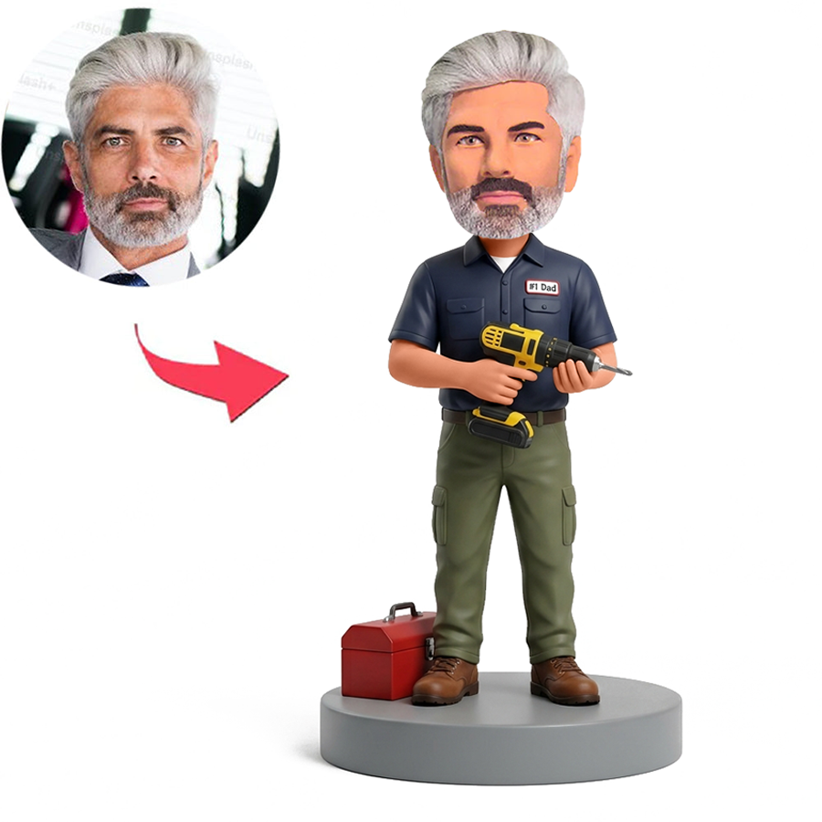 Professional Mechanic Dad Male Custom Bobbleheads