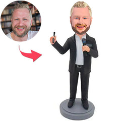 Singer Man Custom Bobblehead