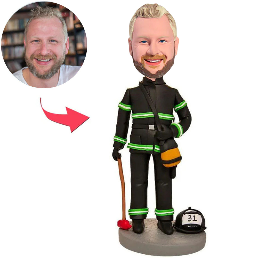 Firemen in Gear Custom Bobbleheads