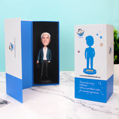 Running Couple Wearing Purple Outfits Custom Bobbleheads