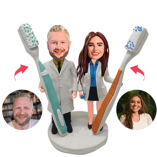 Dentist Couple Custom Bobblehead