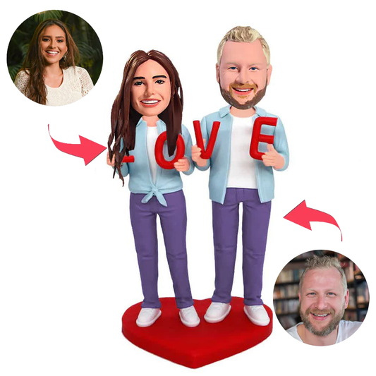 LOVE Couple Custom Bobblehead
