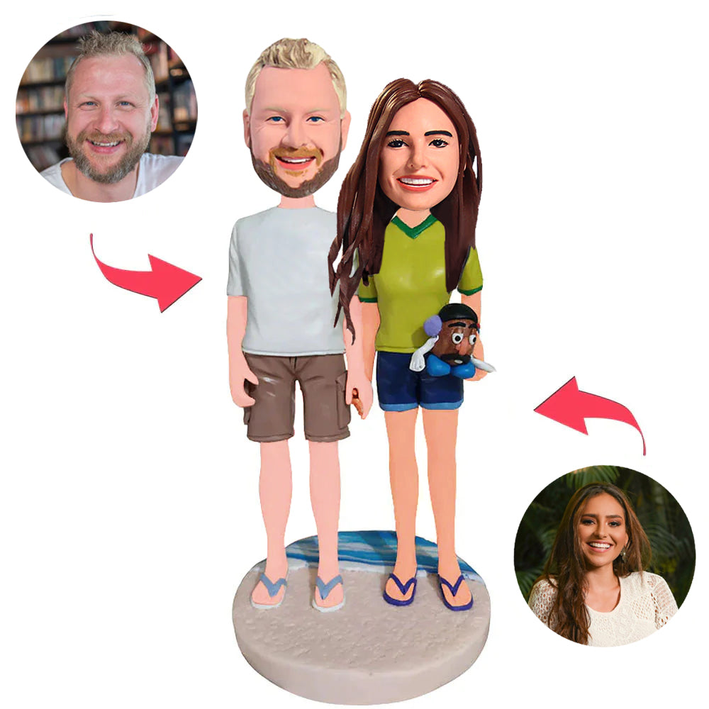 Sports Fan Couple Custom Bobblehead