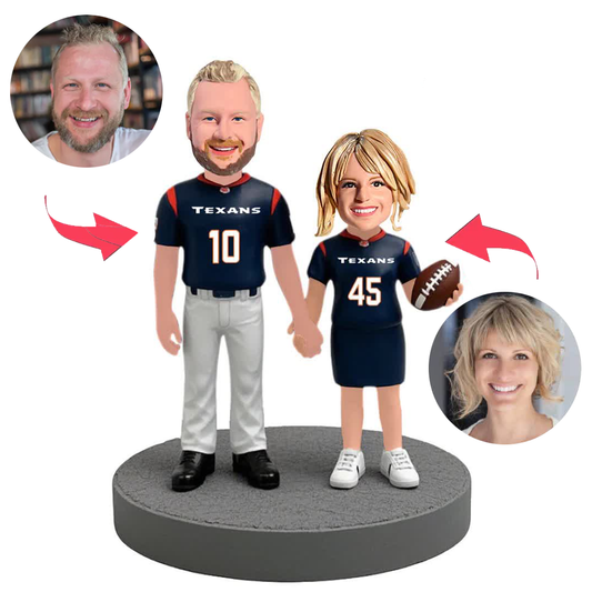 Houston Texans Football Couple Player Custom Bobbleheads