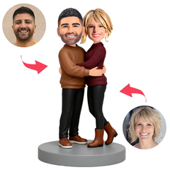 Couples Embracing Each Other Custom Bobbleheads