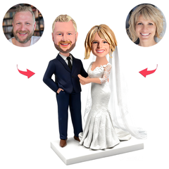 Sweet Couple Getting Married Custom Bobbleheads