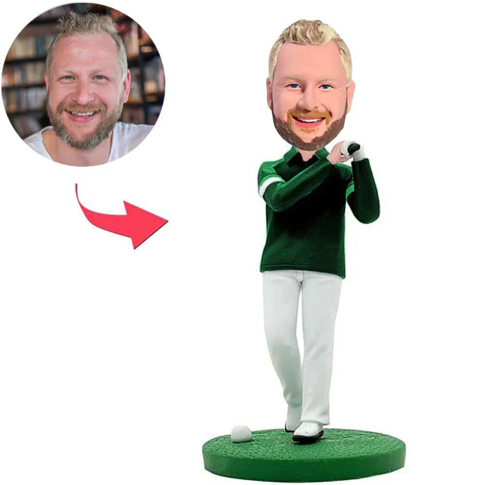 Man Playing Golf Custom Bobbleheads