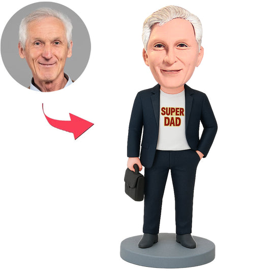 Super Boss Dad Carrying Bag Custom Bobbleheads