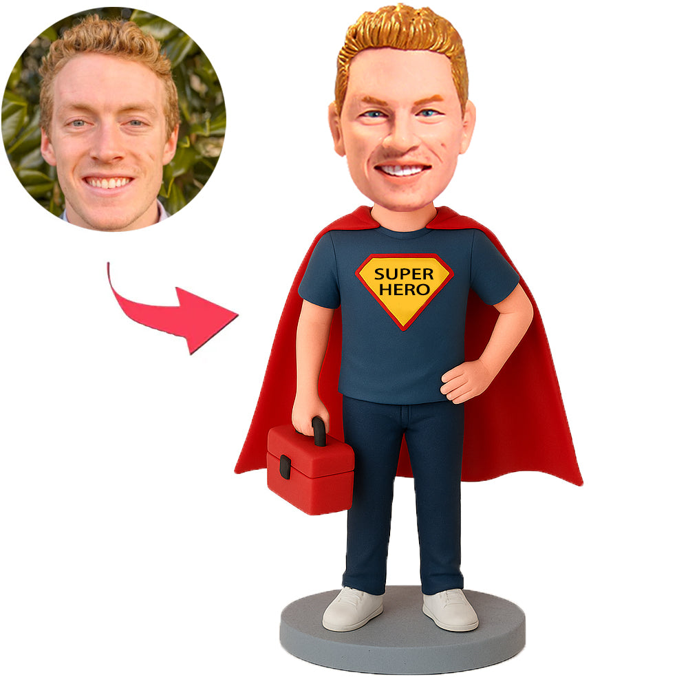 Superhero with Toolbox Custom Bobbleheads