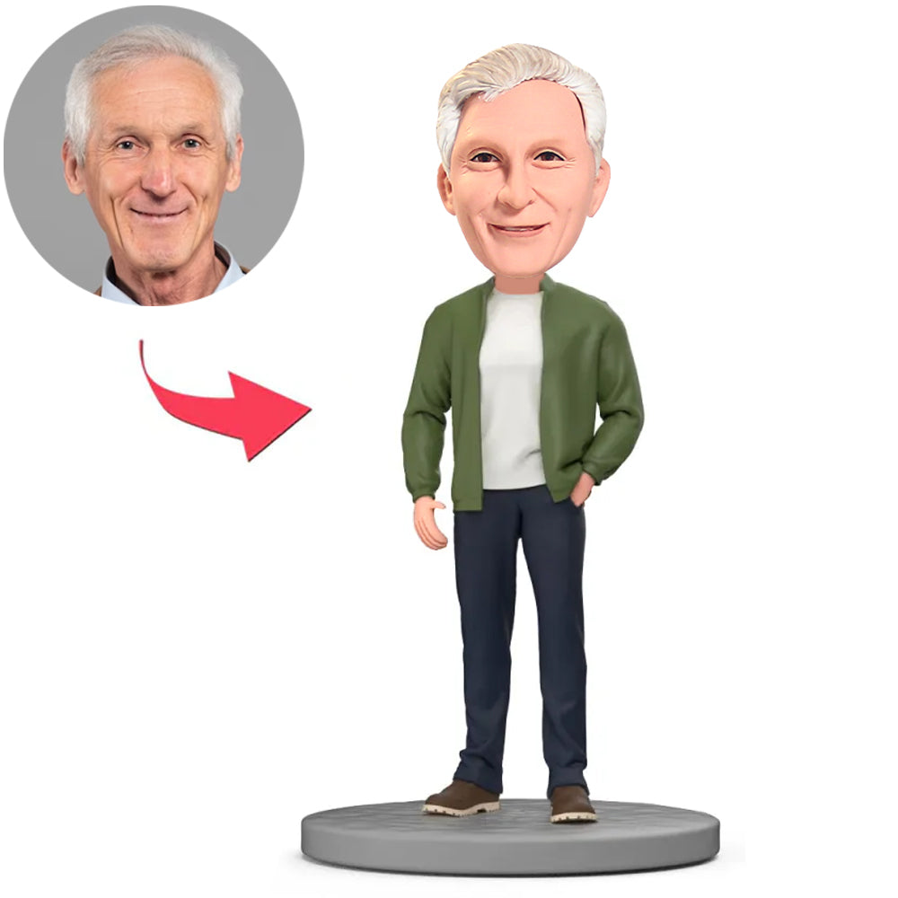 Man in Green Jacket Custom Bobbleheads