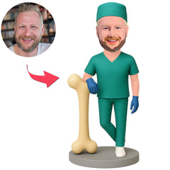 Veterinarian and Big Bones Custom Bobbleheads