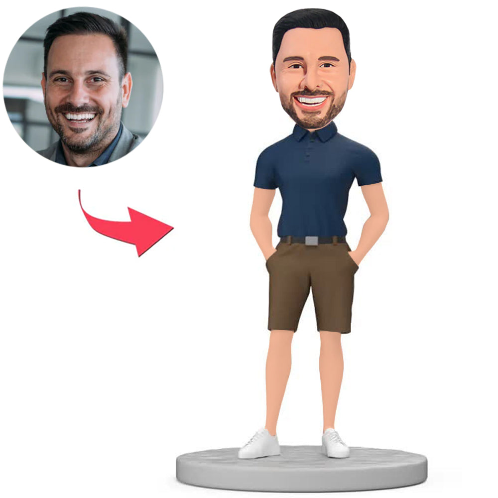 Boss in Brown Shorts Custom Bobbleheads