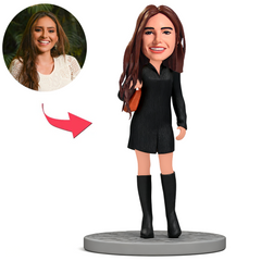Black Dress Fashion Woman Custom Bobbleheads