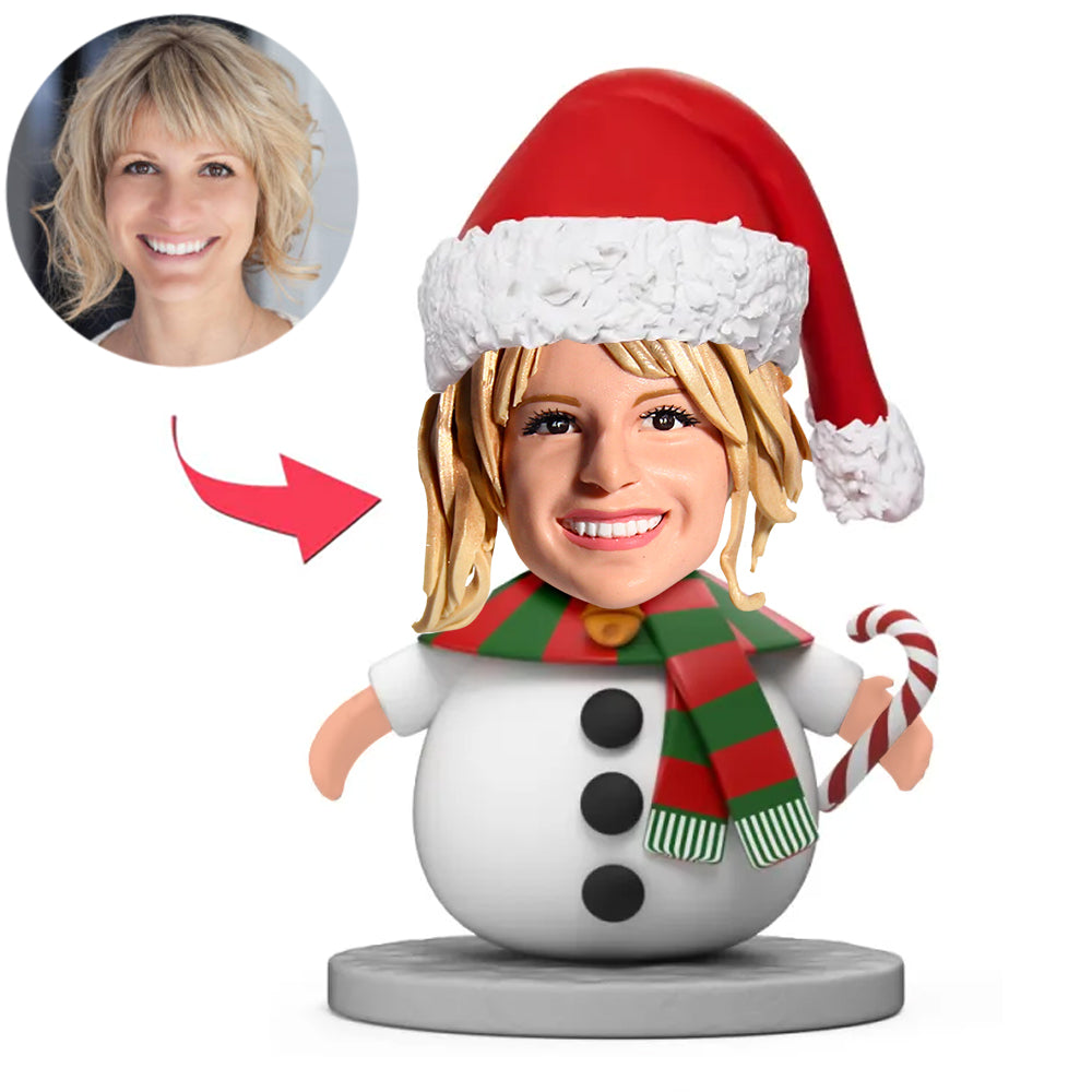Christmas Snowman Girl Custom Bobbleheads