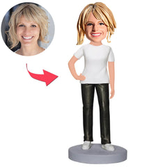 Casual Wear Woman Custom Bobbleheads