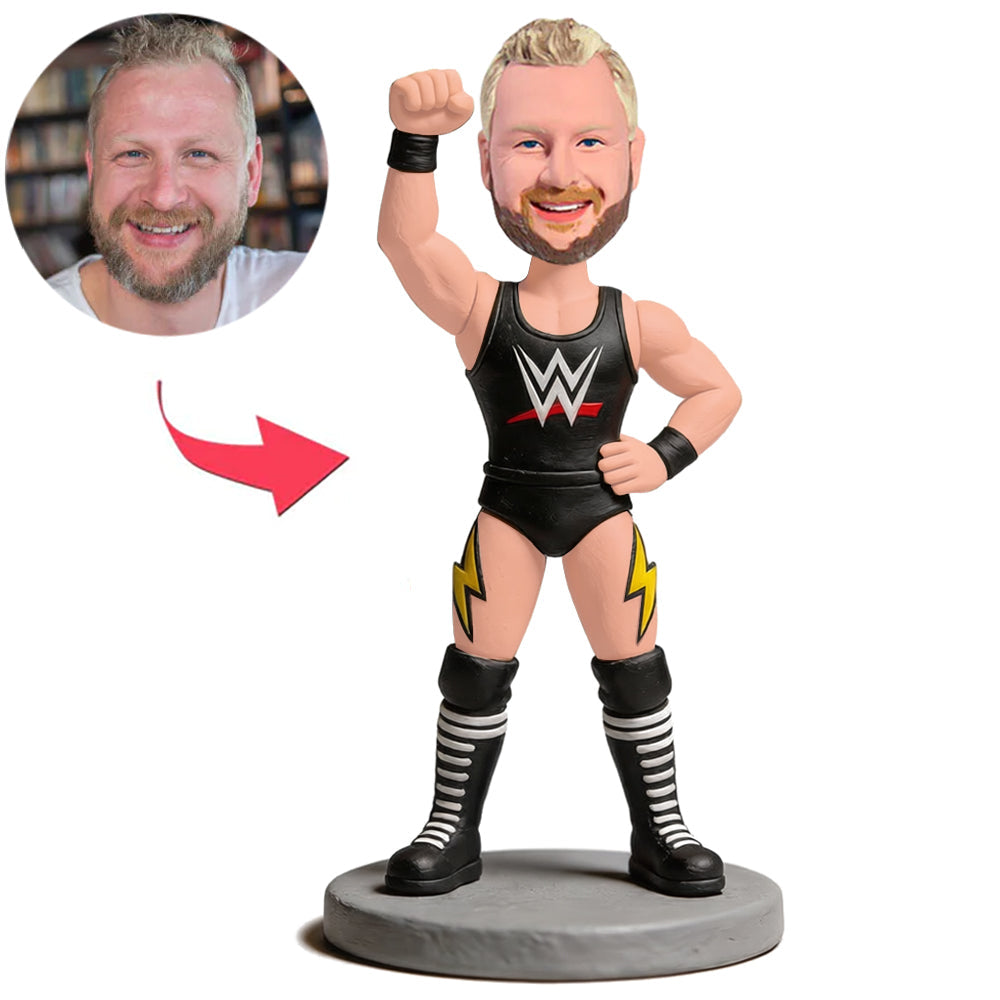 Black Vest Wrestler Custom Bobbleheads