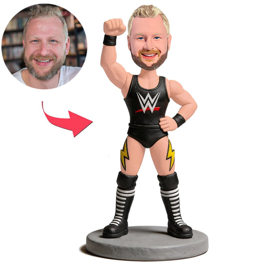 Black Vest Wrestler Custom Bobbleheads