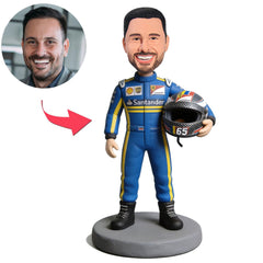 Blue NASCAR Racing Suit Custom Bobbleheads