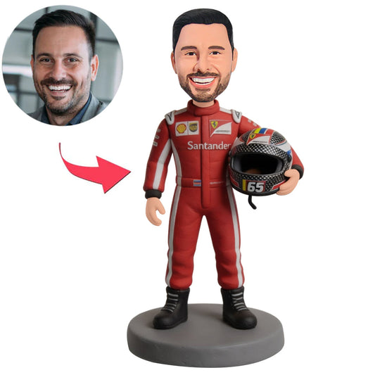 Red NASCAR Racing Suit Custom Bobbleheads