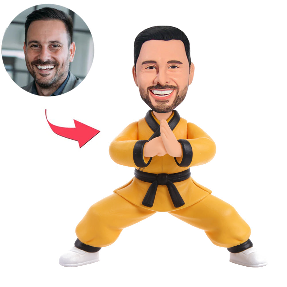 Martial Artist in Salute Custom Bobbleheads