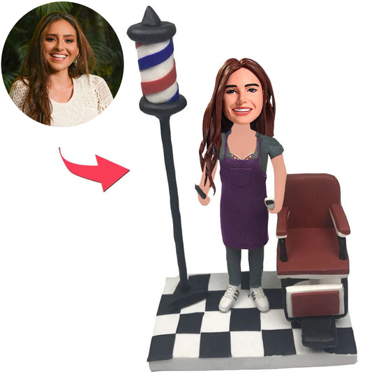 Female Hairdresser Custom Bobbleheads