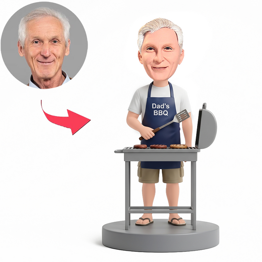 BBQ Dad Grilling Male Custom Bobbleheads