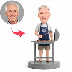 BBQ Dad Grilling Male Custom Bobbleheads