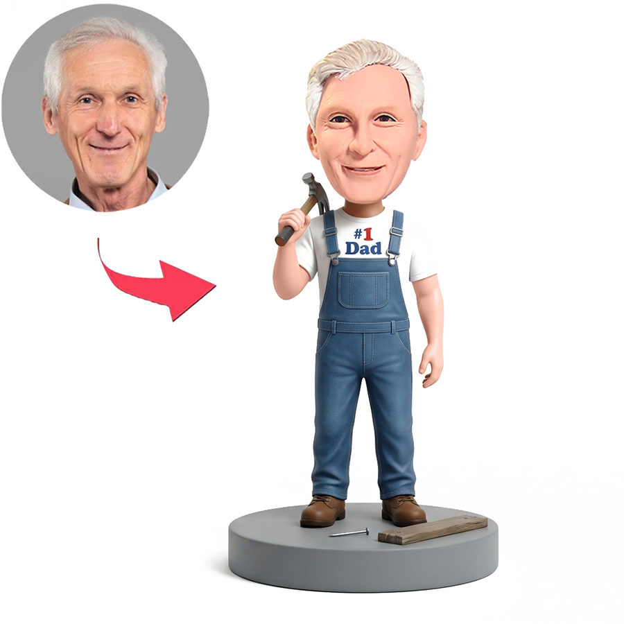 Mechanic Dad Male Custom Bobbleheads