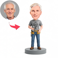 Garage Mechanic Dad Male Custom Bobbleheads