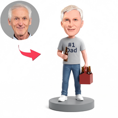 Beer Lover Dad Male Custom Bobbleheads