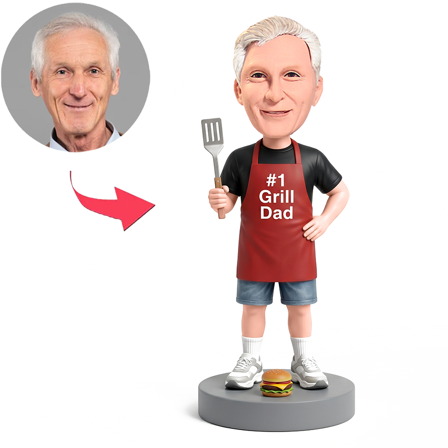 Relaxed Dad Standing Male Custom Bobbleheads