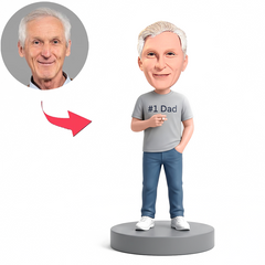 Relaxed Smoking Dad Male Custom Bobbleheads