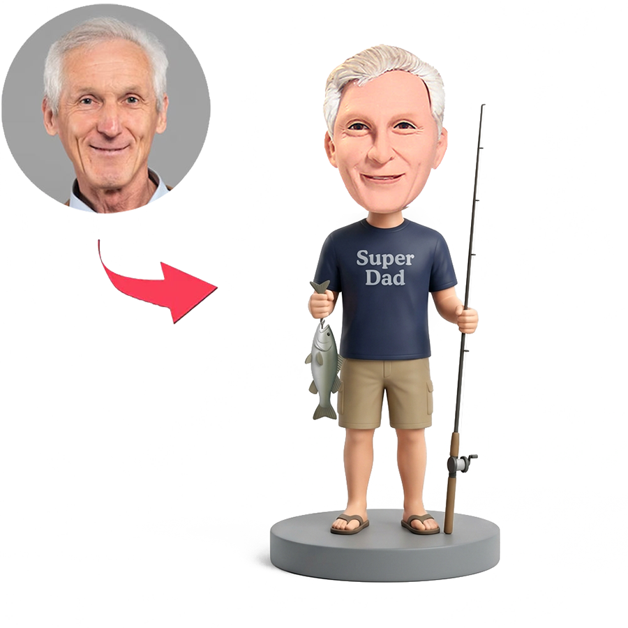 Fishing Boat Dad Male Custom Bobbleheads