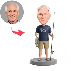 Fishing Boat Dad Male Custom Bobbleheads