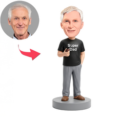 Cool Smoking Dad Male Custom Bobbleheads
