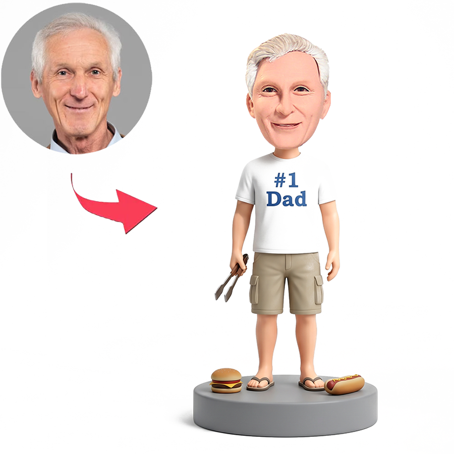 Dad in Hoodie Male Custom Bobbleheads
