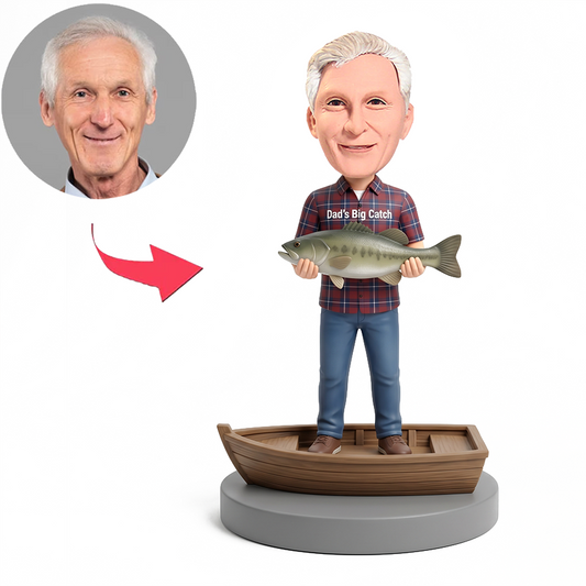 Fishing Hobby Dad Male Custom Bobbleheads