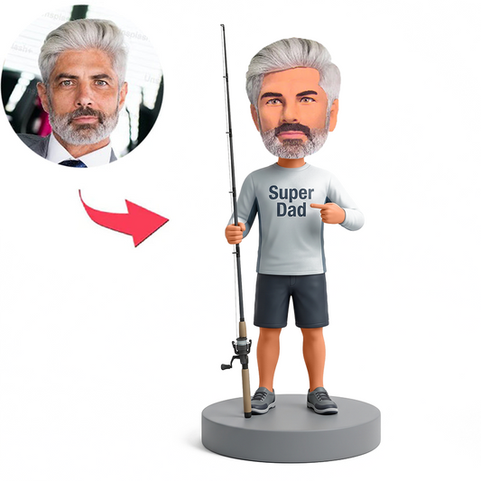 Fishing Sports Dad Male Custom Bobbleheads