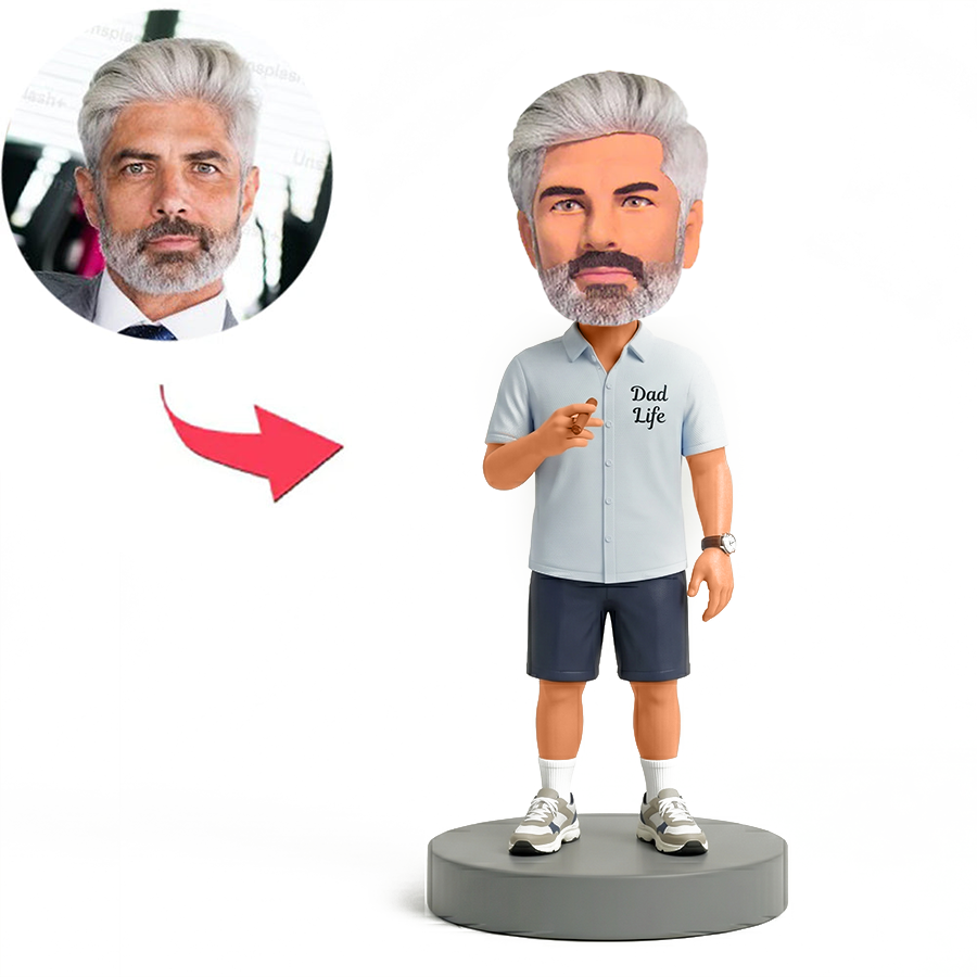 Cool Cigar Smoking Dad Male Custom Bobbleheads