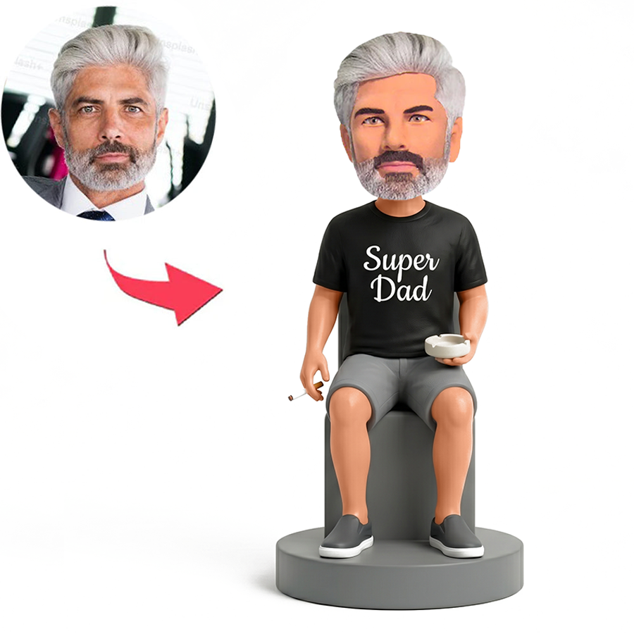Pipe Smoking Dad Male Custom Bobbleheads