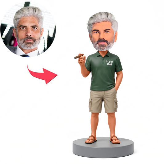Weekend Cigar Dad Male Custom Bobbleheads