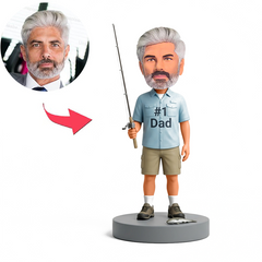 River Fishing Dad Male Custom Bobbleheads